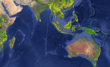 Forest integrity data mapped via the Forest Landscape Integrity Index.
